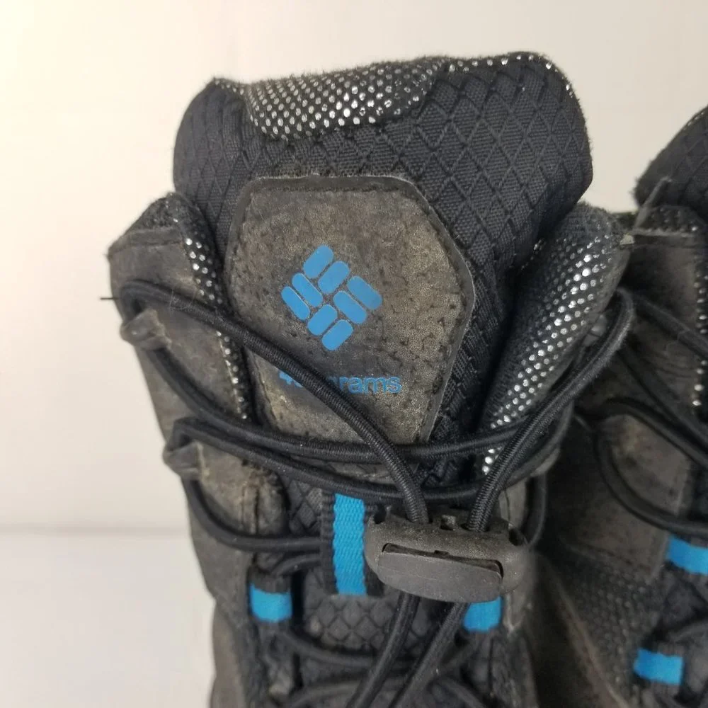 Columbia Boys Girls Sz 5‎ Winter Snow Boots Insulated Waterproof Black Blue